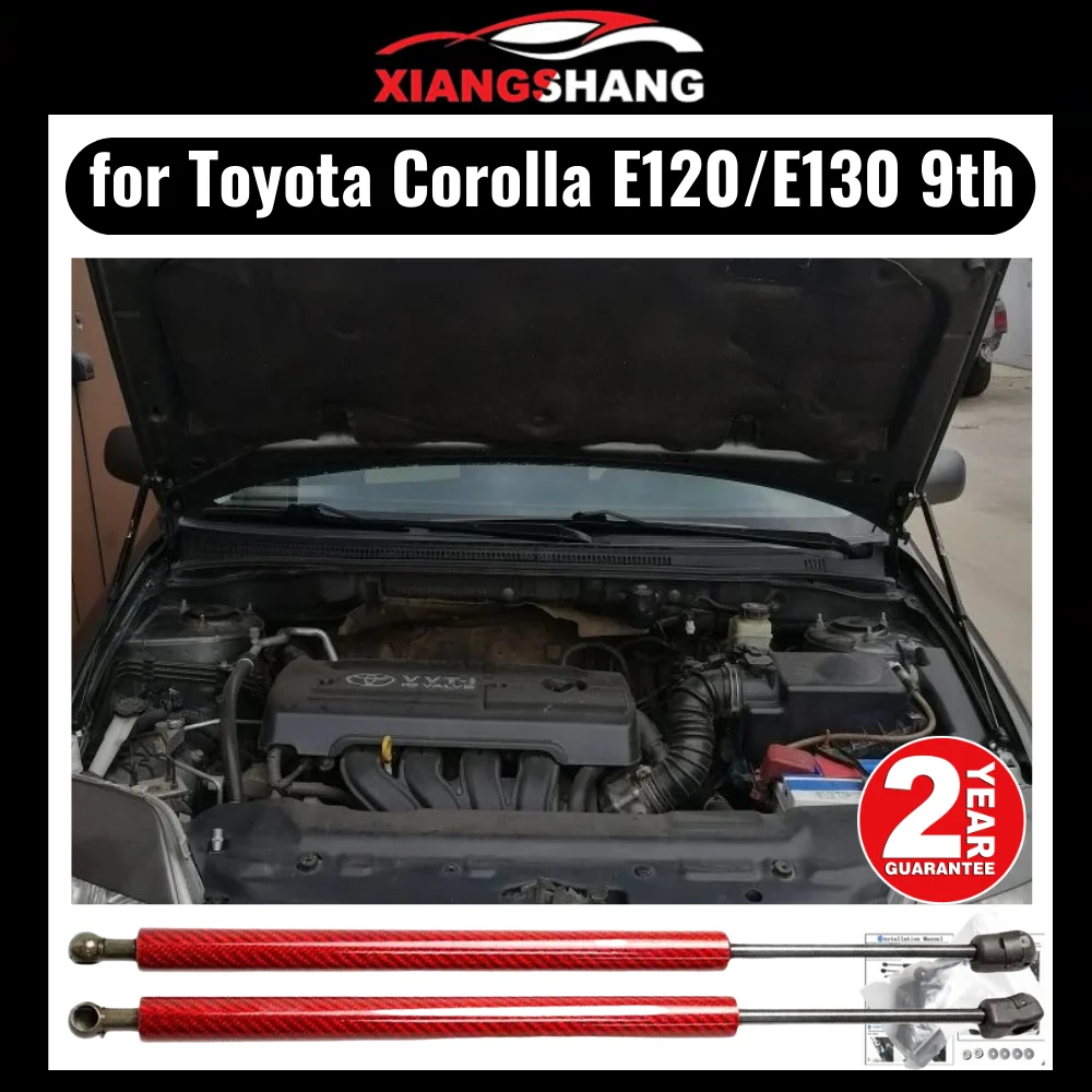 

Front Hood Bonnet Gas Struts Lift Support for Toyota Corolla E120/E130 wide 2004-2019 Absorber Shock Damper Carbon Fiber