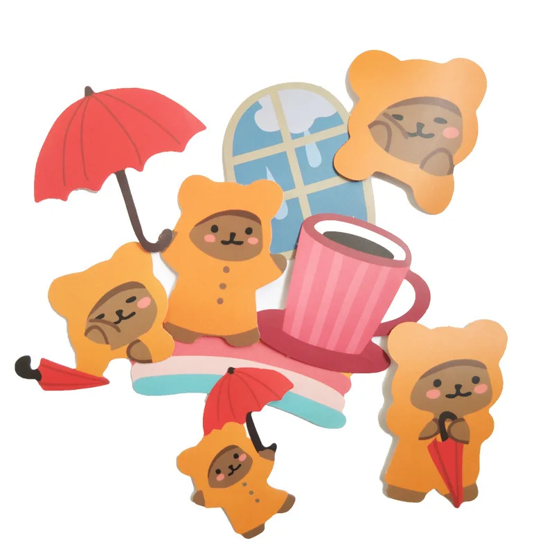 귀여운 곰 스티커 노트북 자전거 기타 스케이트보드 스티커, 아이 DIY 그래피티 방수 스티커, 10 개, 30 개, 60 개