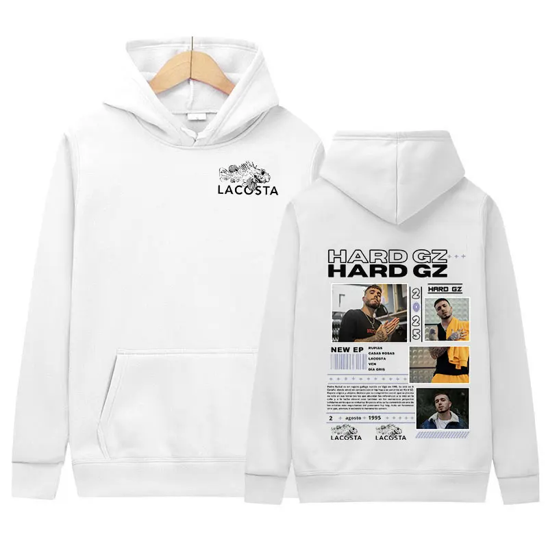 Rapper HARD GZ Tour 2025 Hoodie Men's Fleece Hip Hop Pullover Sweatshirt Unisex Retro Fashion Oversized Hoodies Loose Streetwear 2