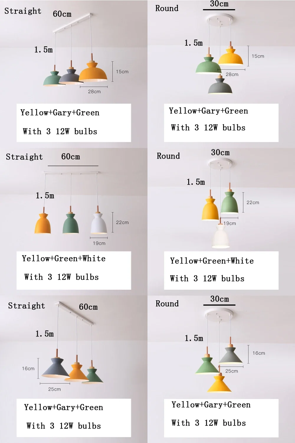 Description Picture 3 of itemFrench Modern Macarone Wedding Decoration Pendant Chandelier Lustre Led Light Kitchen Dining Table Modest Ceiling Lamps for Room