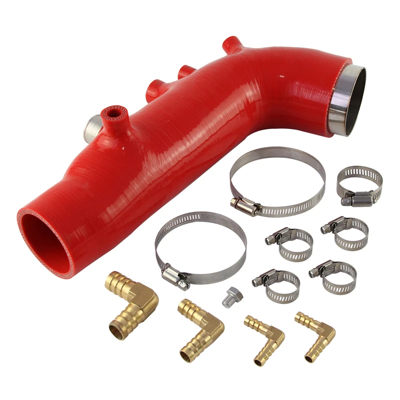 thumbnail image 2 of REV9 SILICONE TURBO INLET HOSE RED FIT FORESTER XT EJ25 04-08 2 of 12