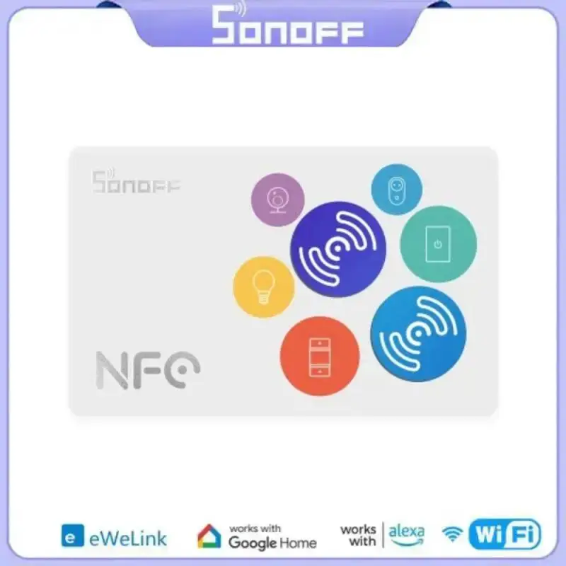Sonoff Nfc Tag 215 Chip 540 Byte Smart Tag Pulsanti Di Automazione Tap To Trigger Smart Scene Compatibile Con I Telefoni Abilitati Nfc