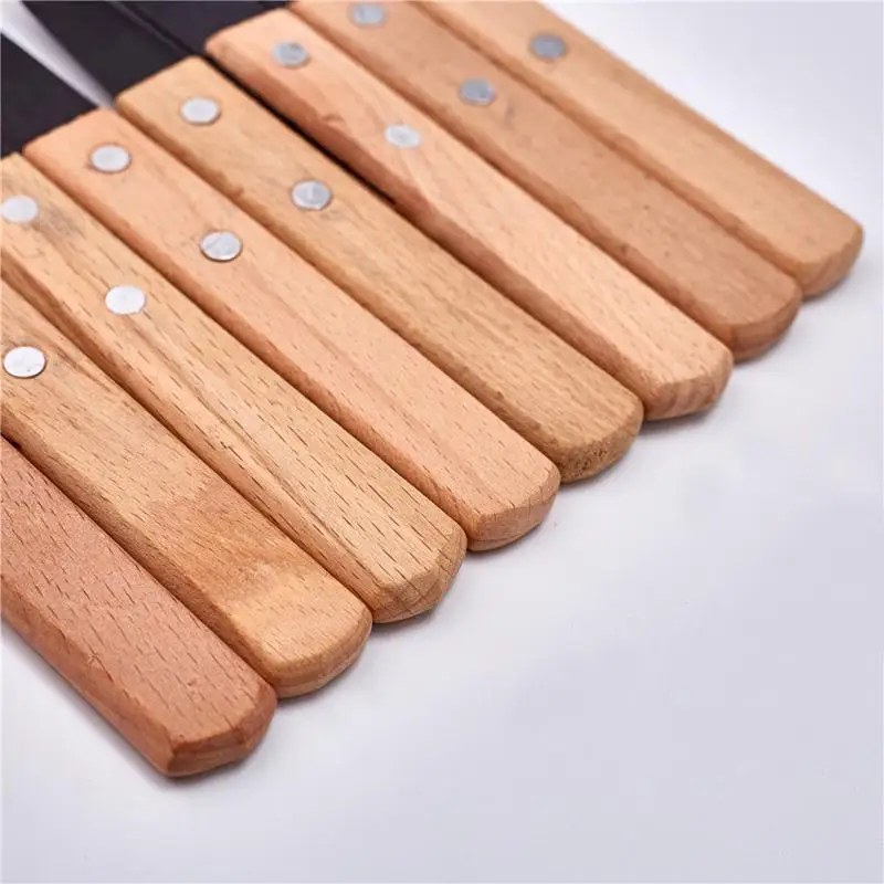 8 Pcs /Set Wooden Handle Repair Tools Stainless Steel Soft Ceramic Pottery Hand Made Diy Pottery Clay Sculpture Carving Tools