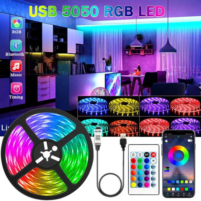 LED Strip Lights RGB Bluetooth APP Control Color Changing Lights