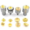 50sets gold/bronze 10mm/12.5mm/15mm Metal snap buttons with 1set matched M6 Thread Interface Mold for clothing DIY install tool. 2