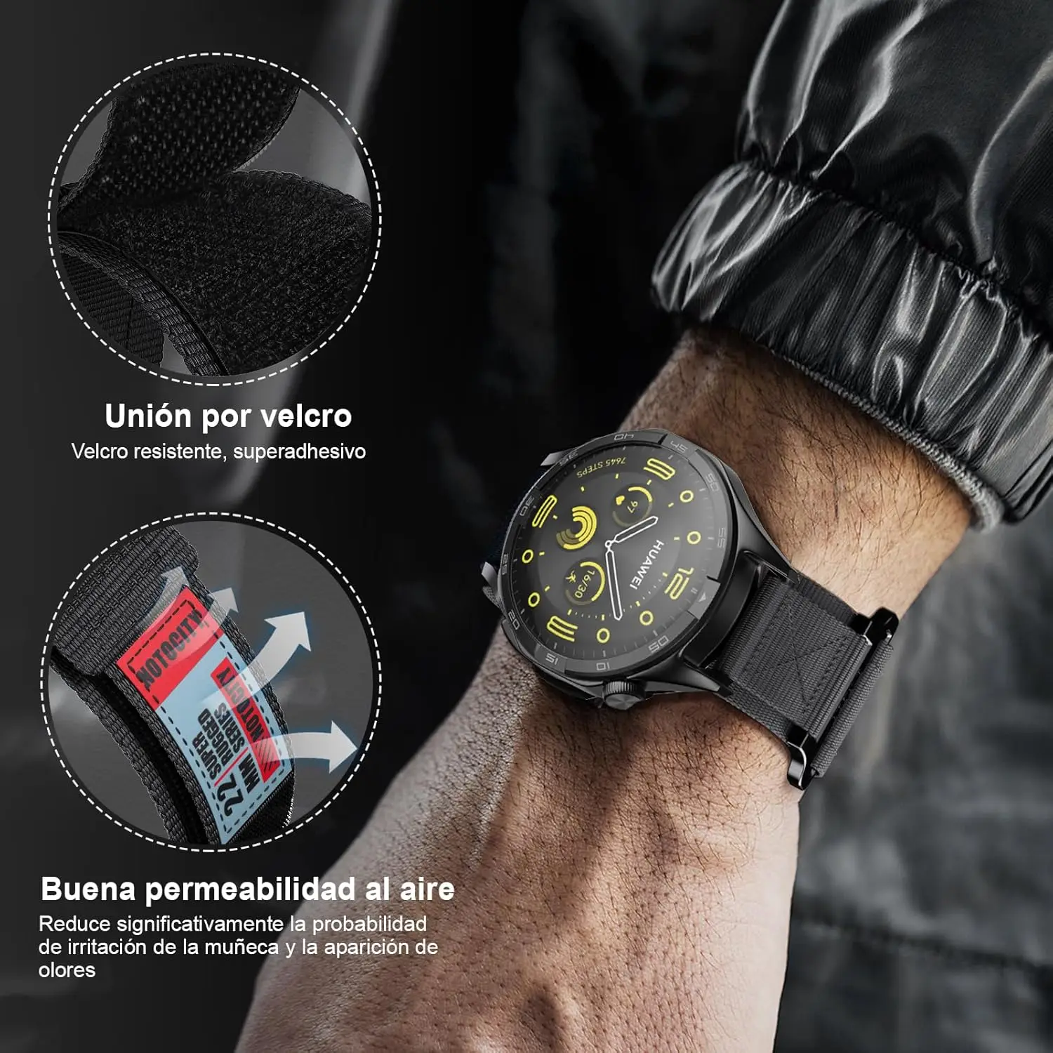 Versatile Nylon Smartwatch Band - 22mm Width
