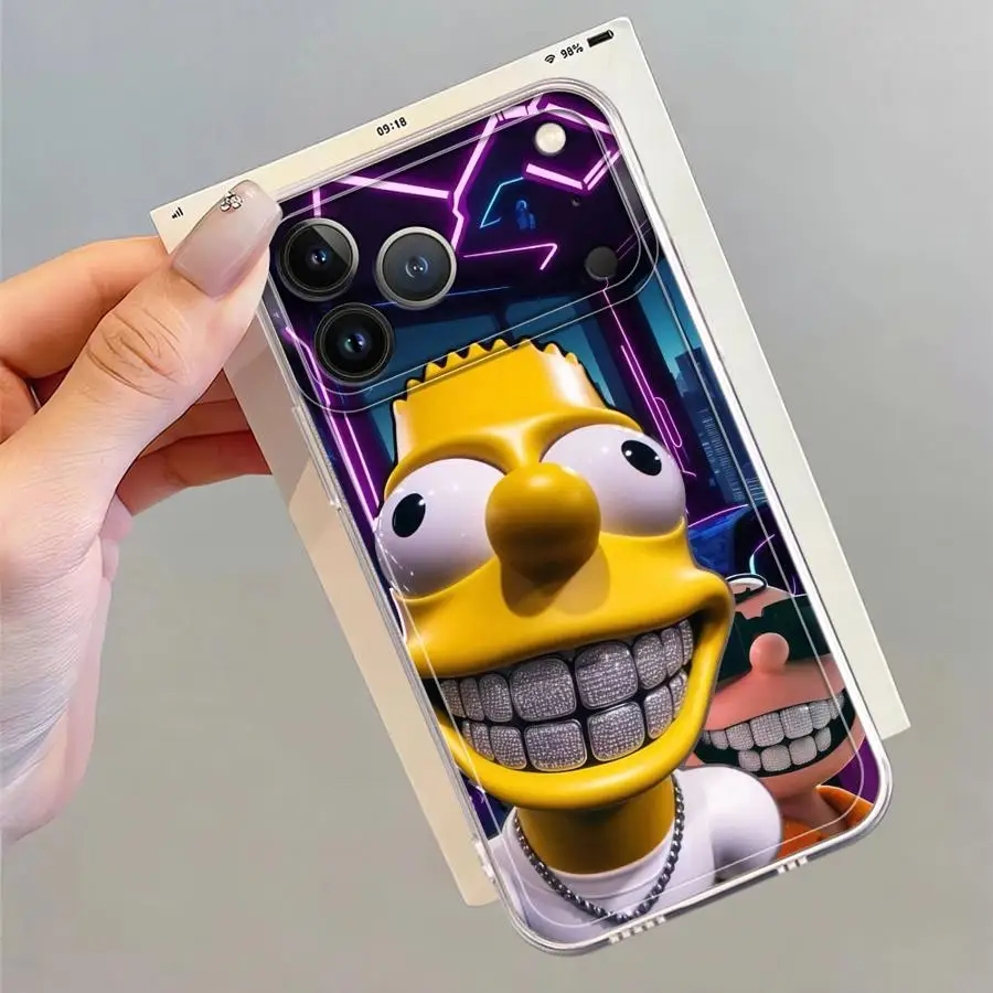 The Simpsons Cartoon Soft Phone Cover Case