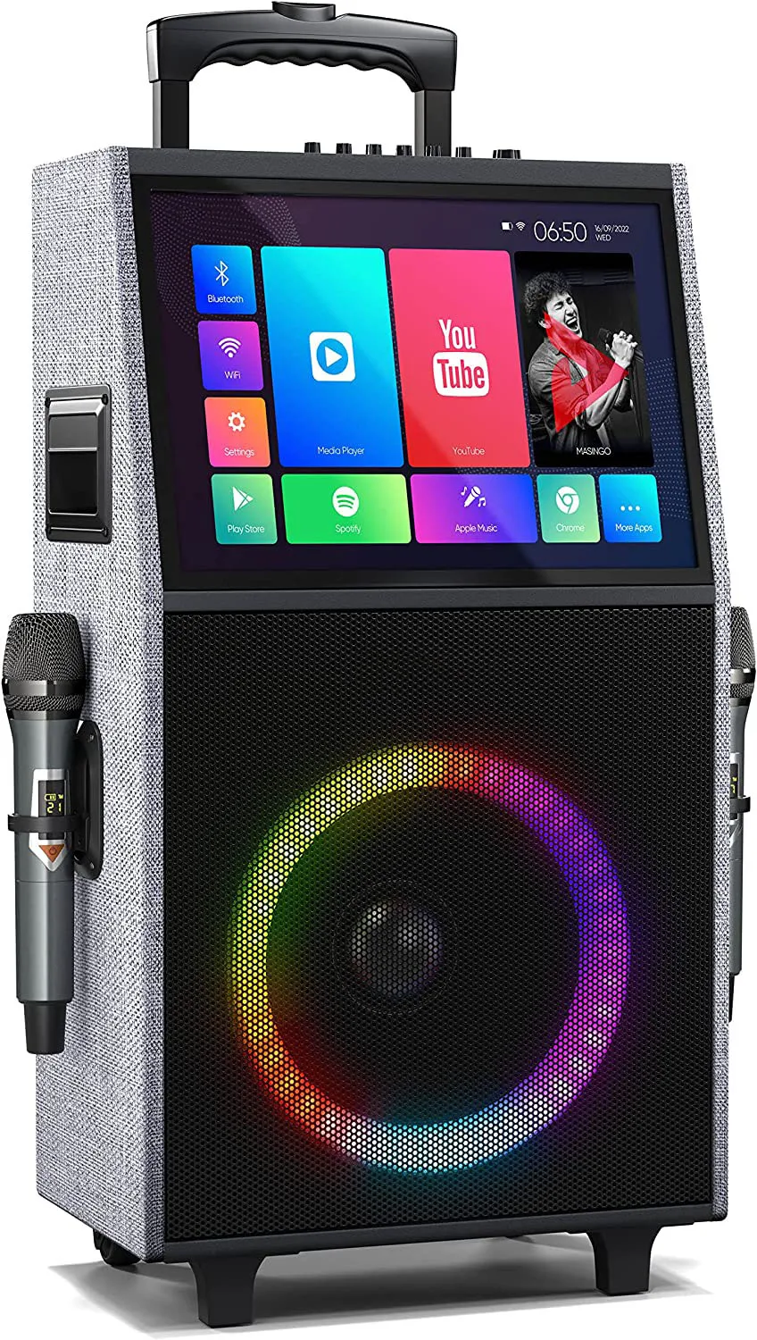 Appareil de karaoké professionnel avec écran tactile de 21.5 pouces,  lecteur sans fil, avec Microphone et fonction AI, disque dur de 8T, wi-fi -  AliExpress