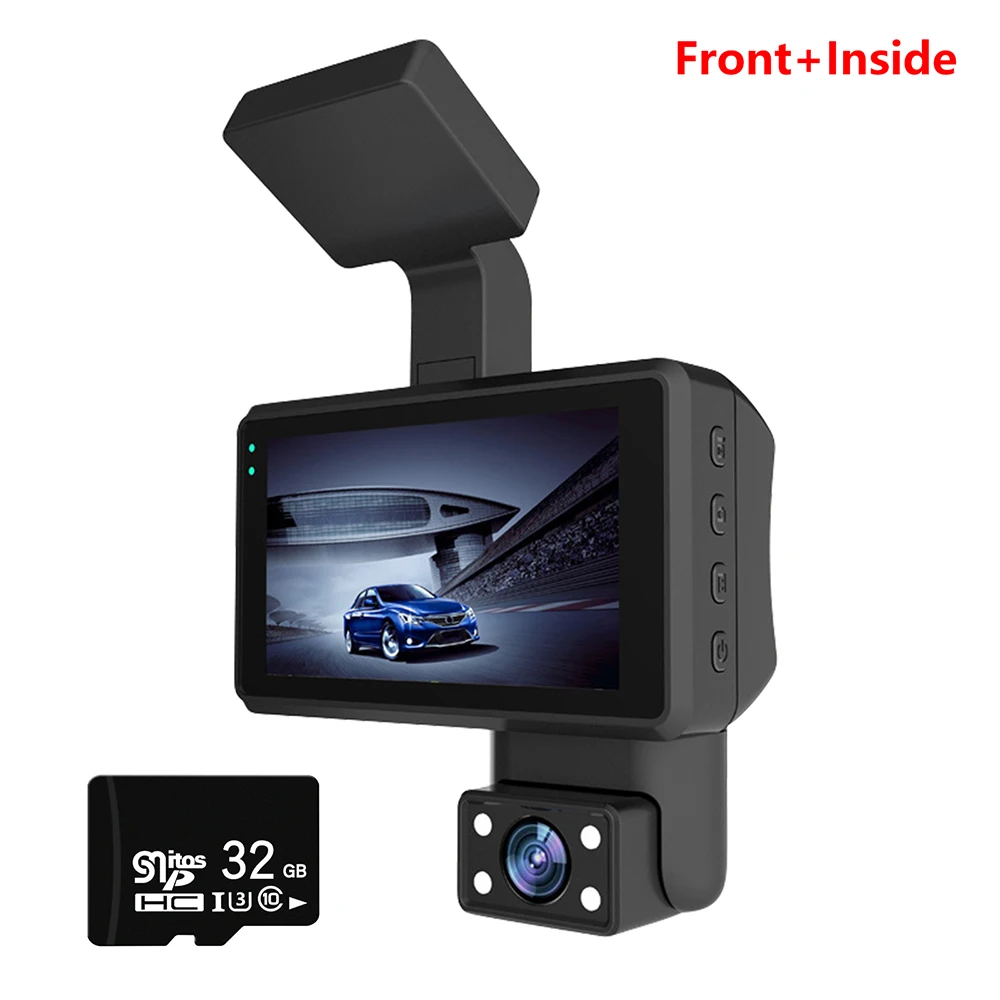 HD 1080P Dash Cam Dual Lens 3 Inch Cycle Recording Car DVR Camera Driving Recorder 24Hr Parking DVR Night Vision Dish Camera best car camera Vehicle Cameras