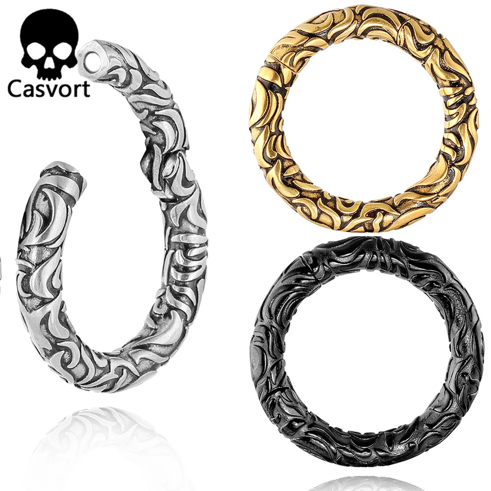 Casvort 2PCS 316 Stainless Steel Baroque Ear Hangers Weights