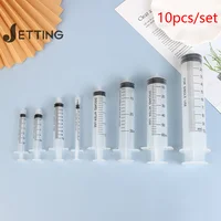 10pcs Luer Lock Syringes 1/2/3/5/10/20/30/5/100ml Plastic Syringe Nutrient Syringe Tools Sampler Measure Tool Parts 2