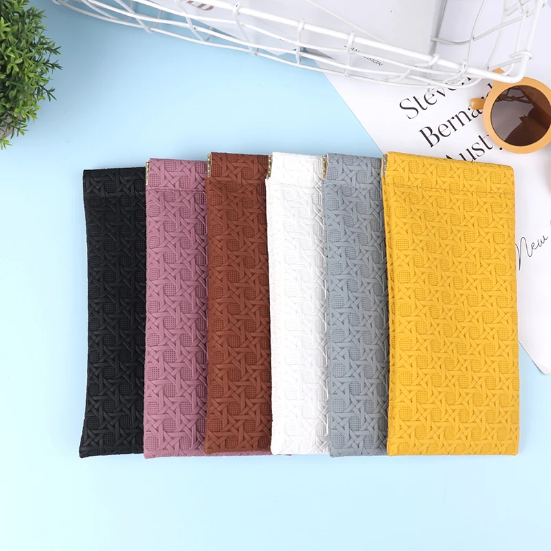 

Soft PU Glasses Bag Automatic Closed Eyewear Pouch Sunglasses Case Glasses Protective Cover Earphone Data Cable Storage Bag