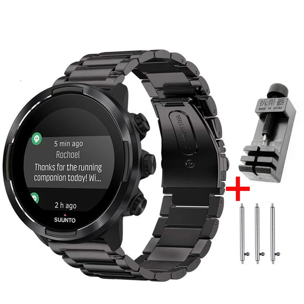 

24MM Straps For Suunto 9 7 Baro/Suunto D5 Spartan Sport Wrist HR/Baro Smart Watch Band Stainless Steel Bracelets Metal Correa