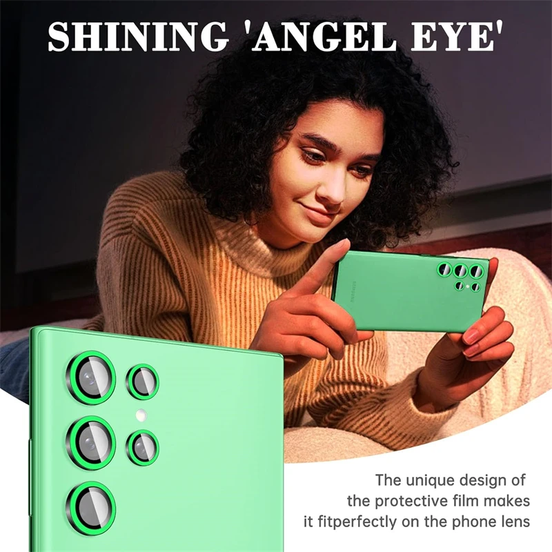 Luminous Metal Ring Glass Camera Lens Protector - Night Light Series