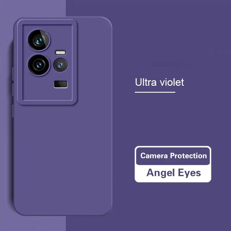 Luxury Dual Layer Soft Silicone Phone Case with Solid Lens Protection and Angel Eyes Design