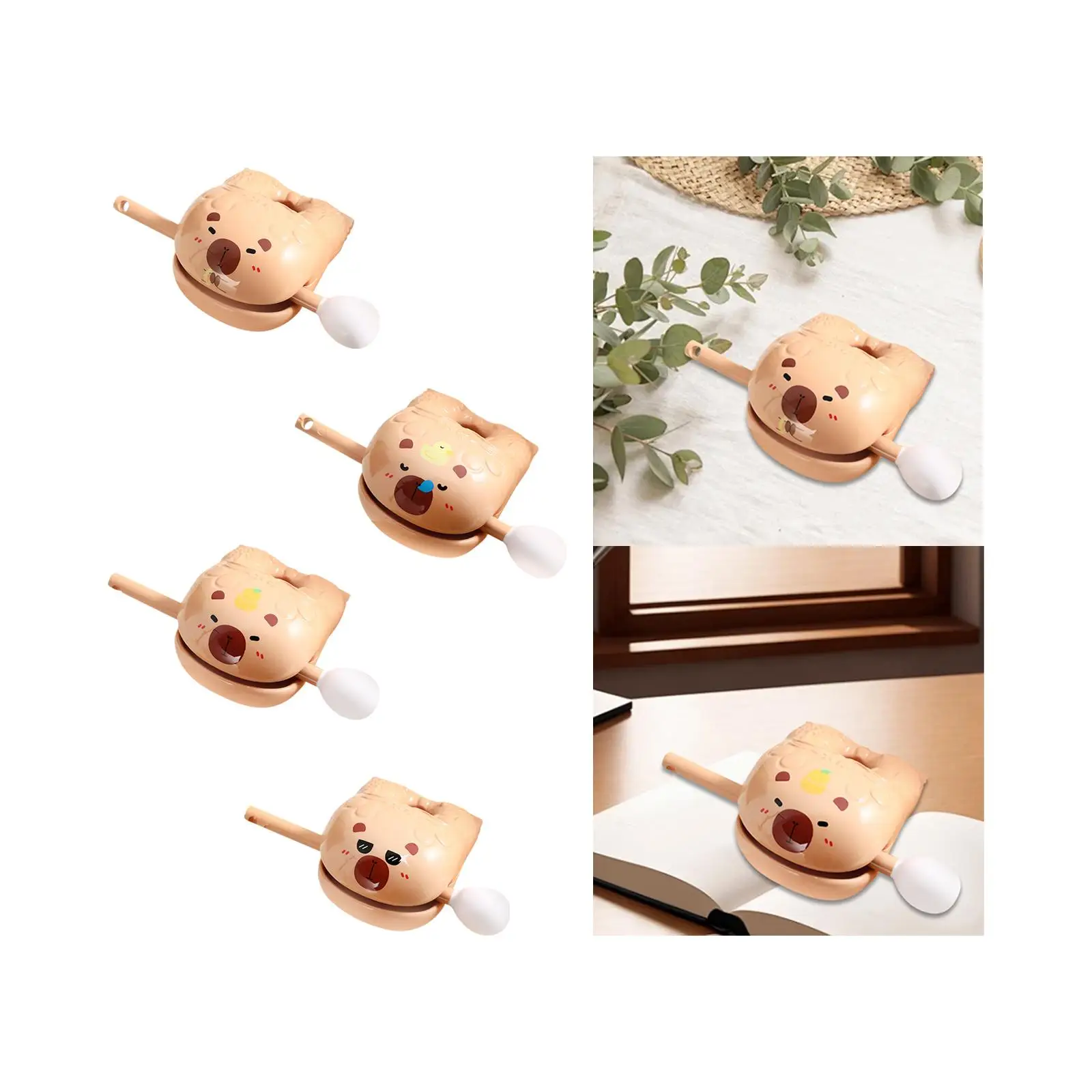 Capibara 나무 물고기 드럼 탁상 장식, 책상 사무실 홈 장식