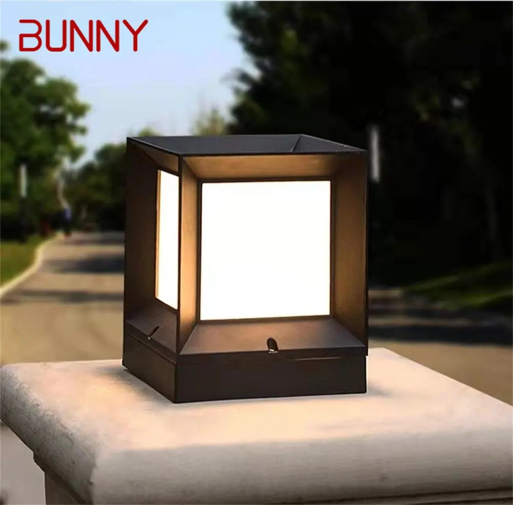 BUNNY Outdoor Solar Cube Light LED Waterproof Pillar Post Lamp Fixtures for Home Garden Courtyard