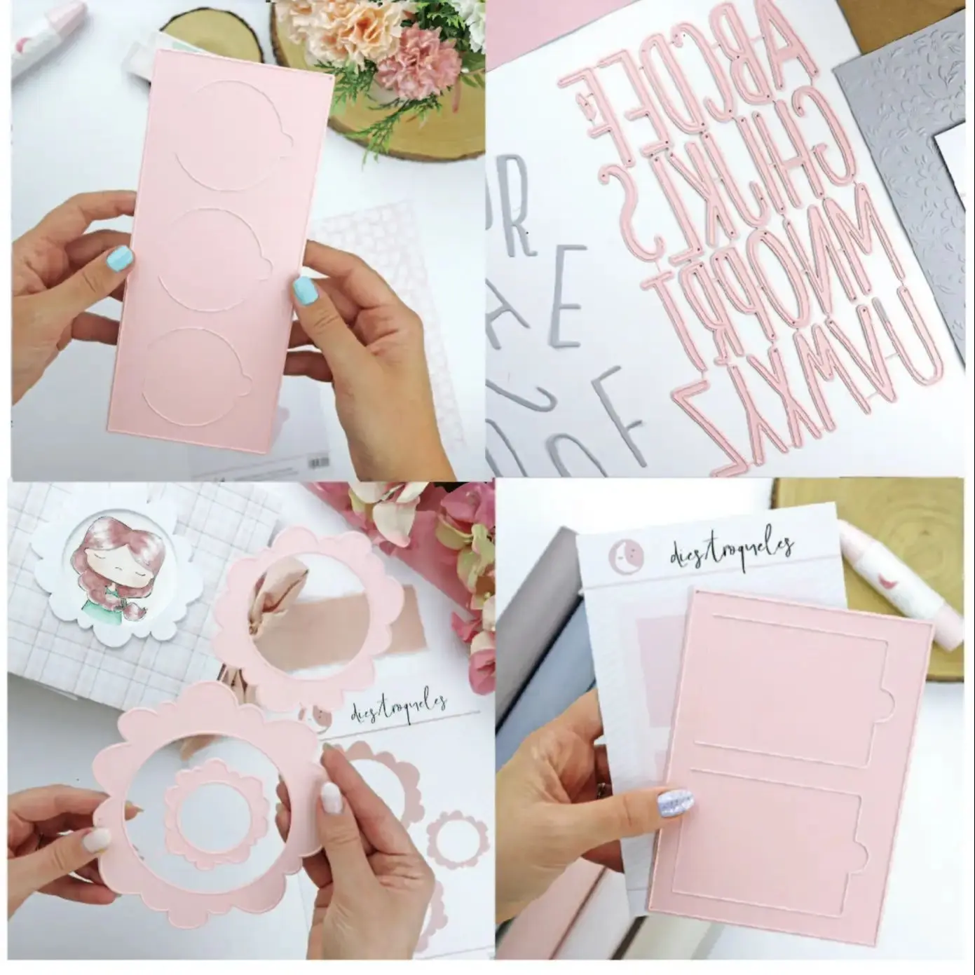Encaje Cuadrado Metal Troquel Corta, Papel Craft Corte Dies Plantillas Para DIY Scrapbooking Foto Tarjeta Decorativa Fabricación De Suministros - México