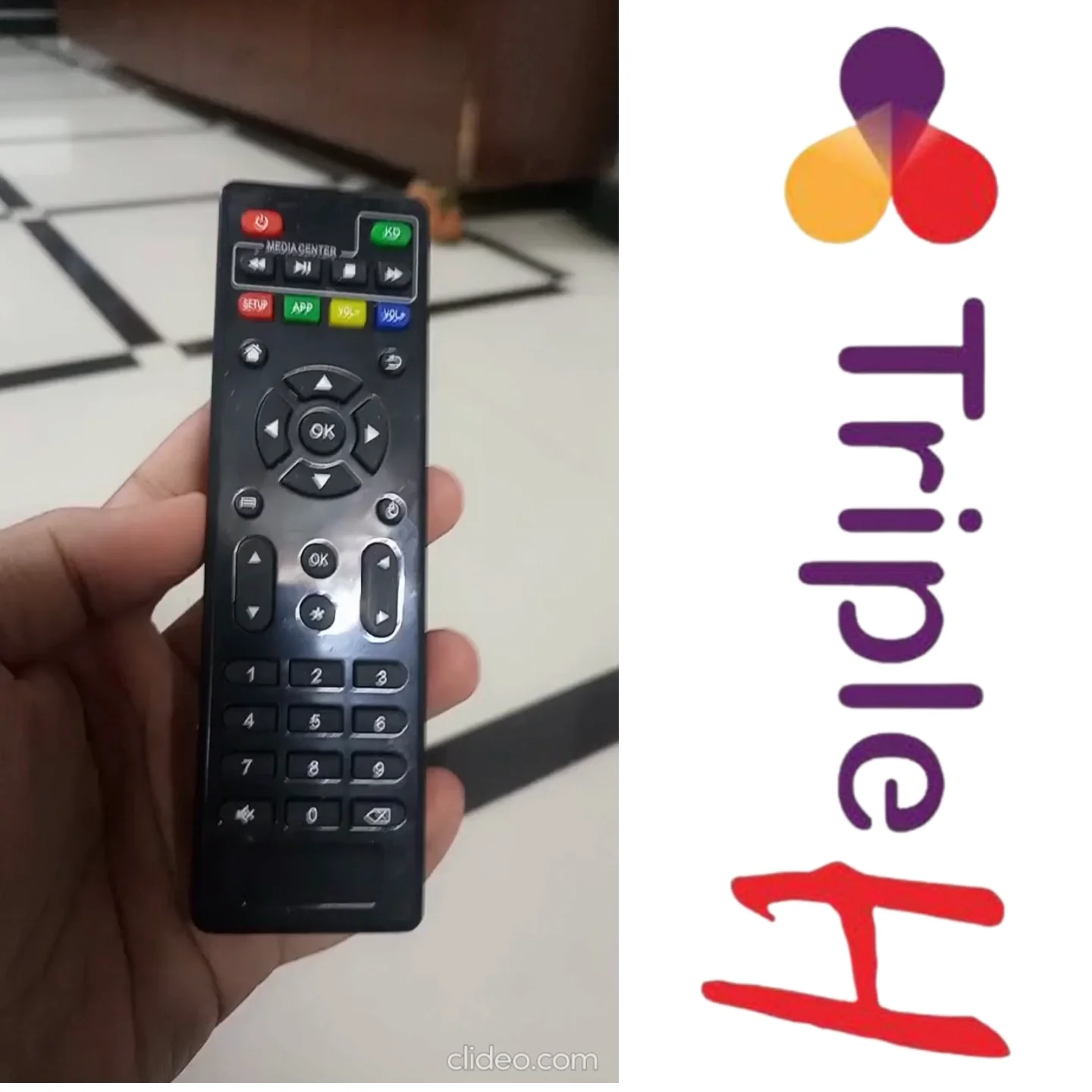 Smart Android TV Box Remote Control With KD Function Universal  Android TV Box  / Triple H