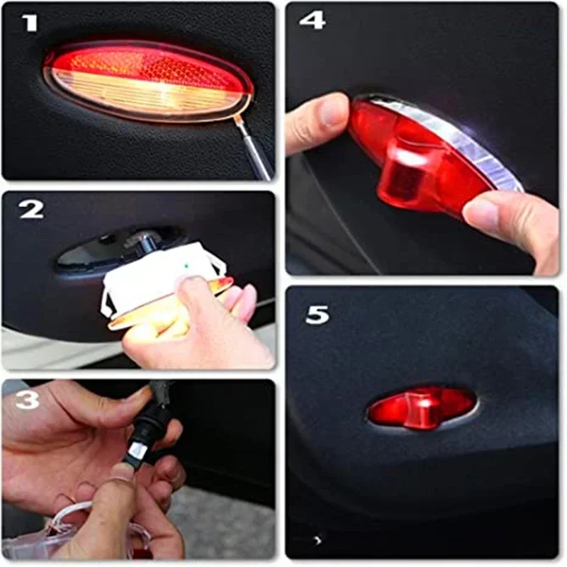 LED 자동차 문짝 엠블럼 웰컴 라이트 프로젝터 장식 램프 액세서리, 르노 삼성 QM5 SM6 SM7 QM6 SM5 L43, 2 개