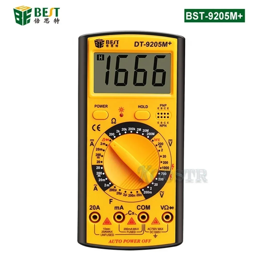 BEST DT-9205M+ Multimeter Upgraded version Handheld LCD Screen Digital Multimeter With buzzer Test Meter