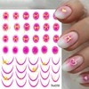 3D White Bowknot Flower Nail Art Sticker Ultra-thin Self-Adhesive Slider Summer Nail Art Decal Decoration DIY Manicure Accesorie 5