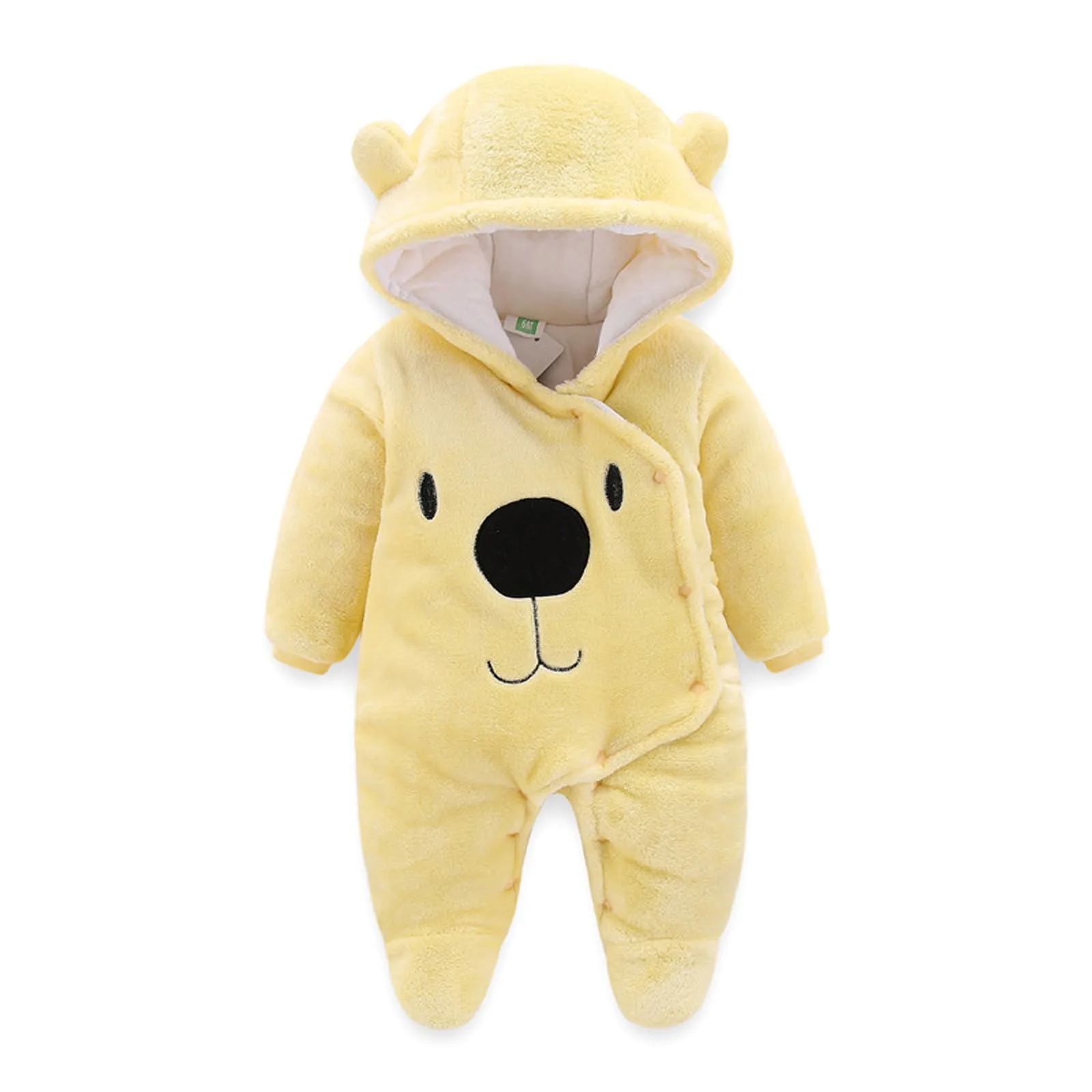 Winter Newborn Baby Rompers Hoodie Cotton Thick Warm Toddler Girls Boys Romper Climbing Outwear Baby Clothes For Newborns Autumn
