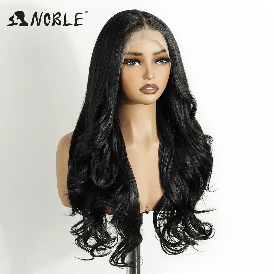 Noble HD Transparent 13X4 Lace Body Wave Natura Blonde Highlight Wigs 24 Inch Baby Hair Lace Frontal Wig Wave Lace Wig For Women