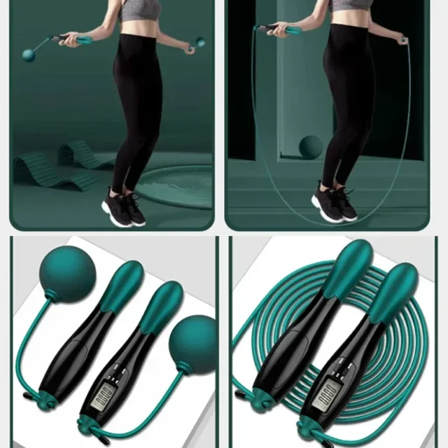 Counting Jump Rope ball Steel PVC Skipping Rope Exercise Adjustable Cordless jump rope Fitness gym Training Home Sport Equipment 2