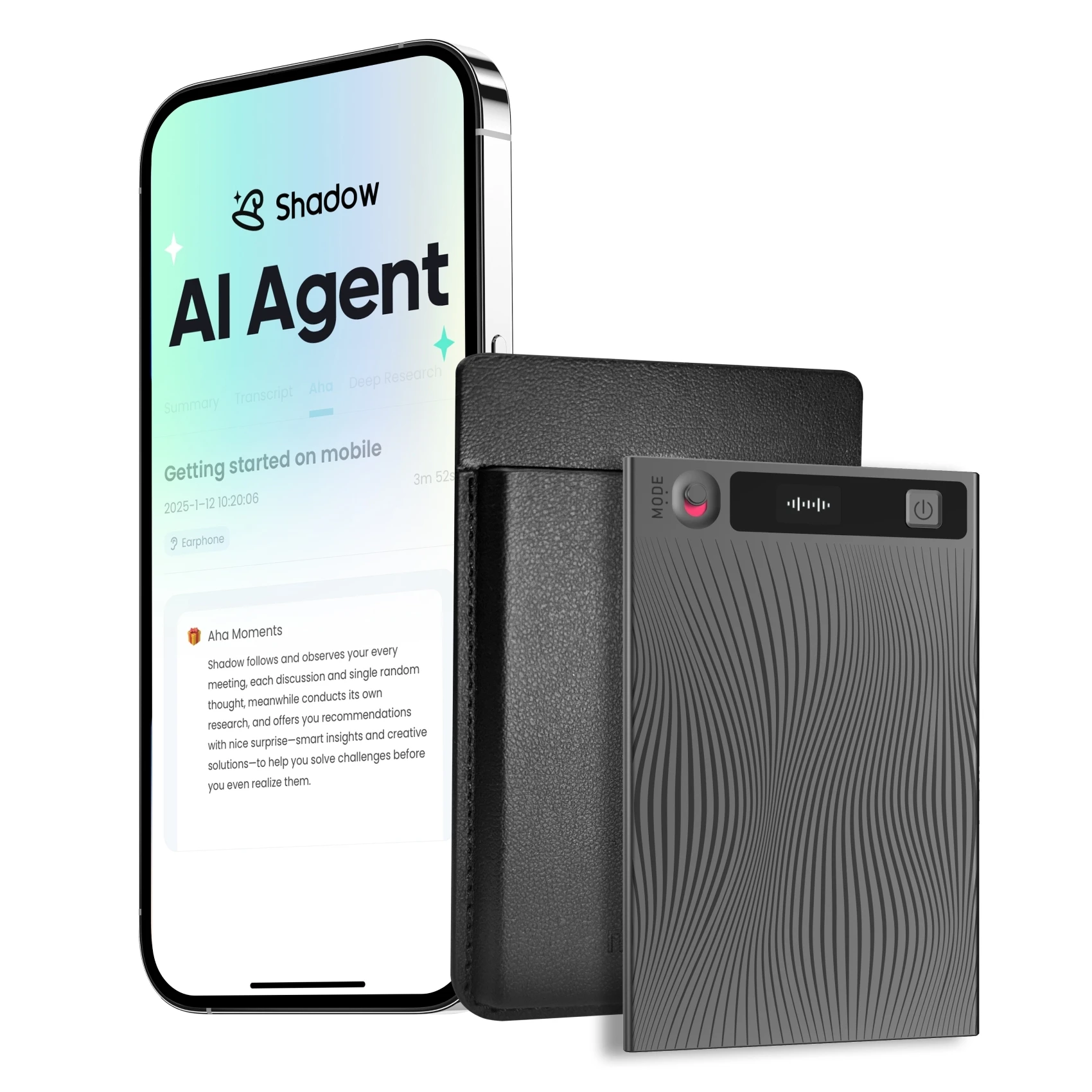 Aazon.co: PLAUD Note AI Voice Recorder With 2 Carrying Case, Note Recorder With App Control