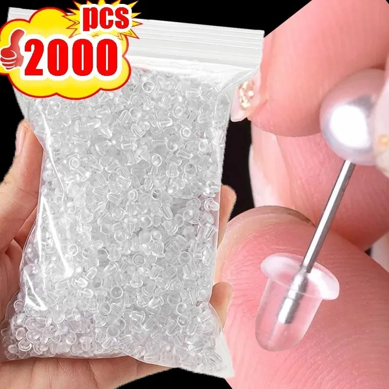 Tappo Per Orecchini In Silicone Trasparente Da 100 Pezzi - Foto 5