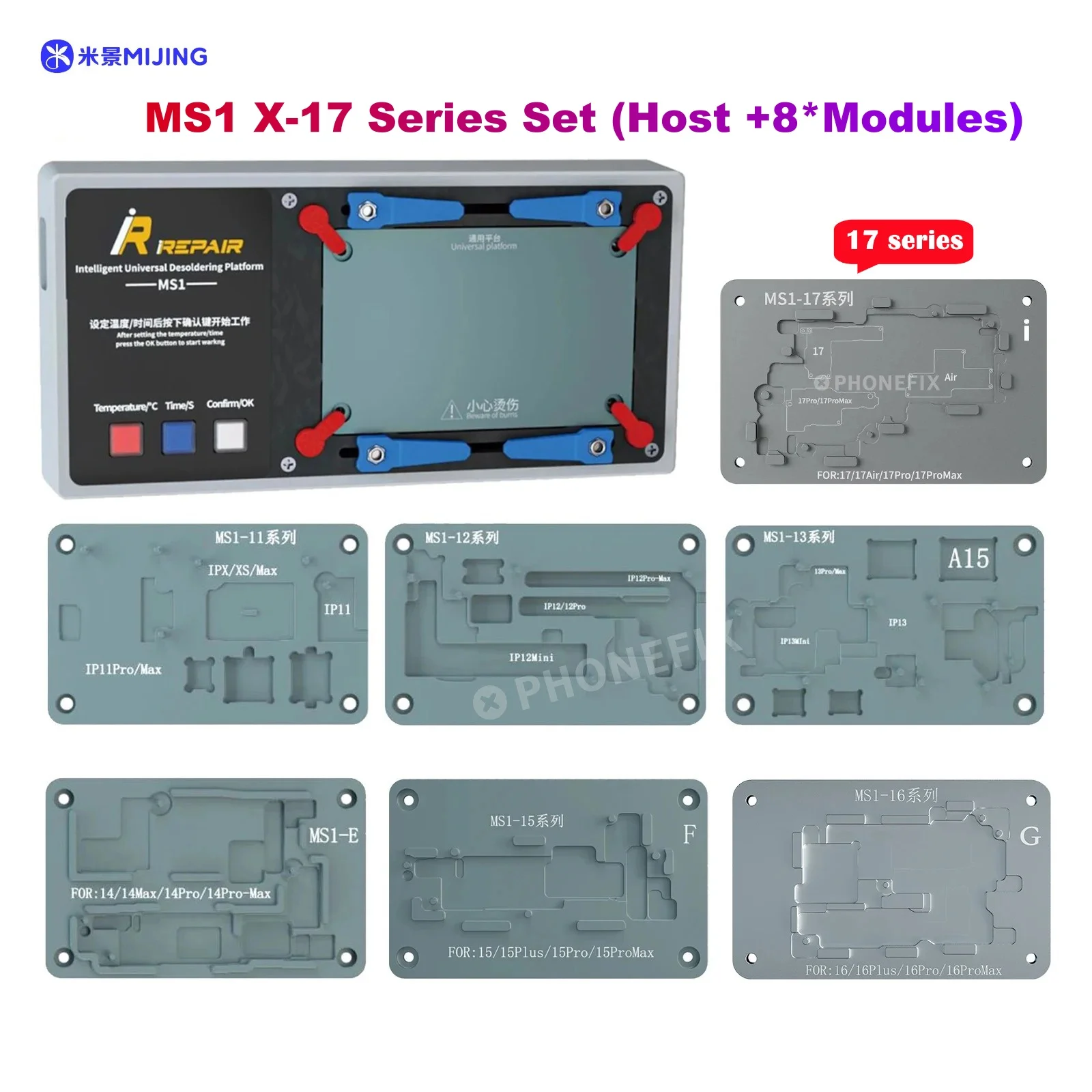 MJ iRepair MS1 디솔더링 플랫폼 히팅 스테이션 아이폰 X-13 15 16 1..
