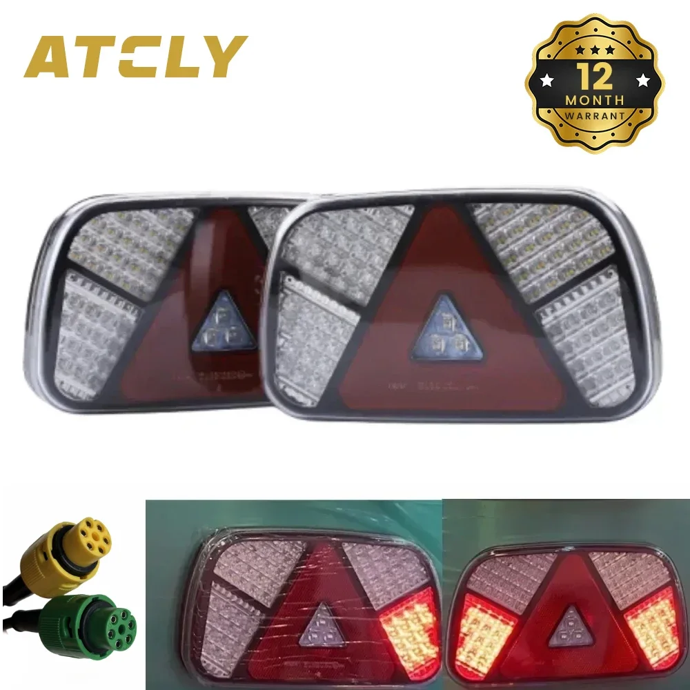 Atcly 12V 24V Led Car Truck Fanale Posteriore Stop Freno Fendinebbia Lampada Di Segnalazione Cablaggio 6 Core Cable Trailer Caravan Truck