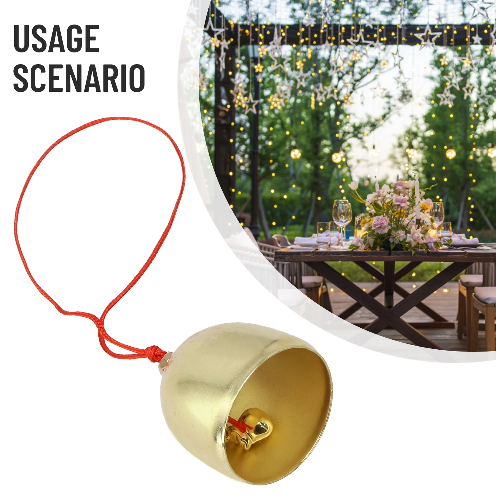

1Pcs Pendant Metal Bell Alloy Anti-Theft DIY Craft Door Bell Gold Hanging Home Birthday,Wedding,Christmas Party Decor Ornament