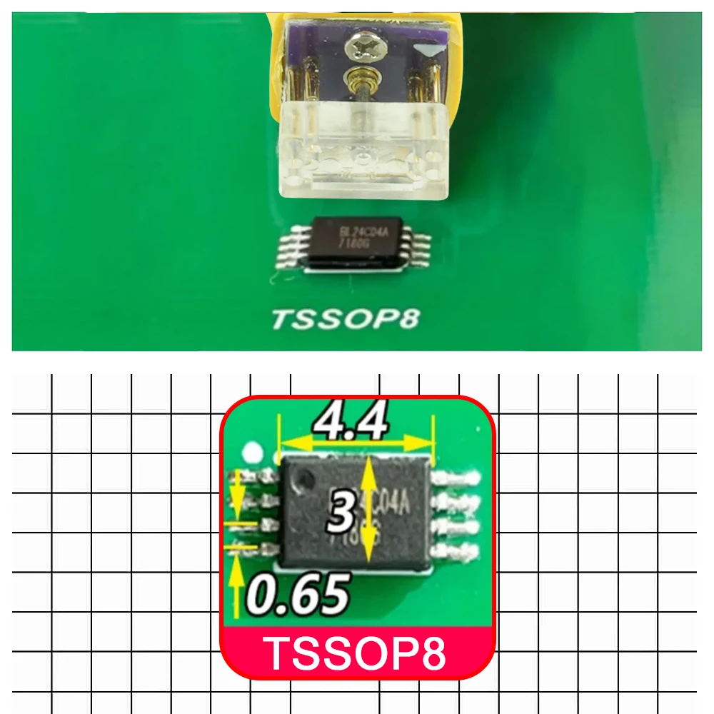 TSSOP8 MSOP8 SOP16 300MIL 칩 테스트 프로브 케이블, 칩 프로그래밍 및 데이터 다운로드용 스프링 핀 플래시 EEPROM 버너