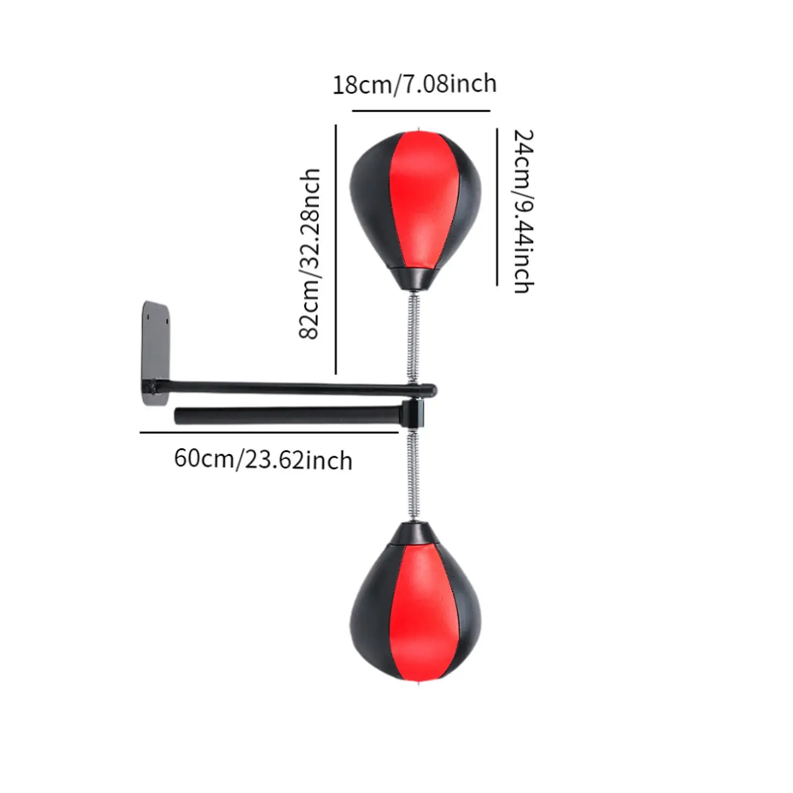 Wall Mounted Boxing Bar with Adjustable Speed Training Balls for All Ages