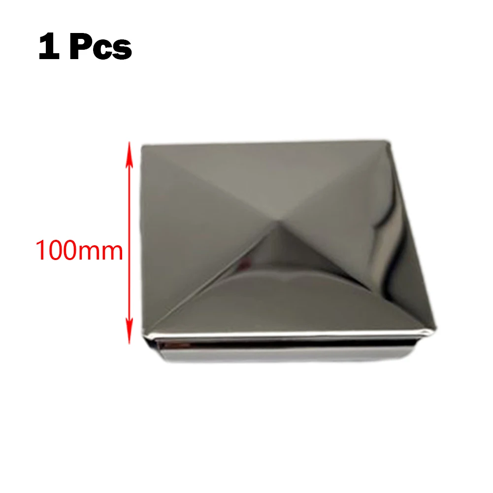 1/10Pcs Column Cap Hat Square Post Cap Stainless Steel To Steel Galvanized Cover Pyramid Shape Home Garden Decoration column cap hat