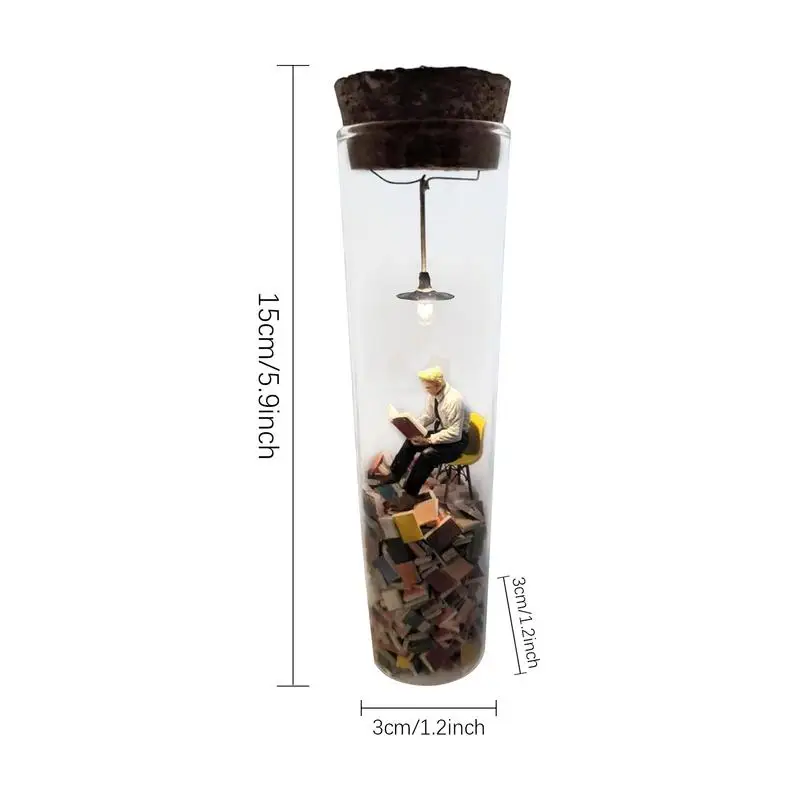 Decorative Small Test Tube Diorama Test Tube Figurine Creative Abstract  Test Tube Art Ornament Test Tube Miniature Sculpture