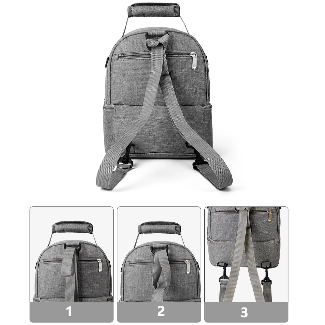 Lunch bag, insulated, minimalist picnic suitcase, insulated, portable lunch container, lunch box, bento bag, food storage bag