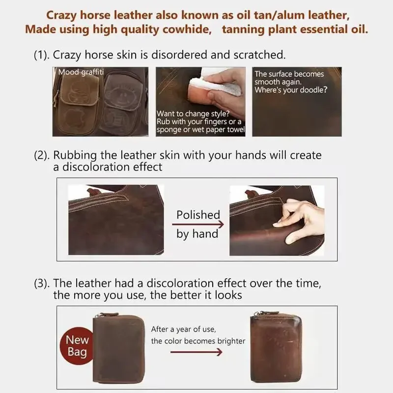 1개 크레이지 호스 풀업 가죽, 오일 태닝 소가죽 2mm 두께, DIY 공예 가죽 작업용, 사이즈 및 색상 선택 가능
