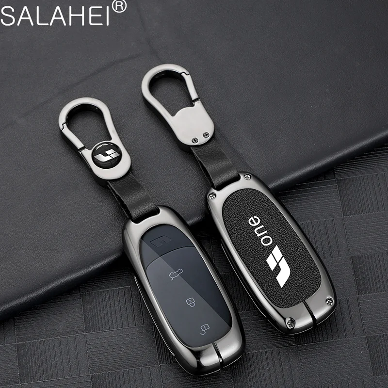 Car Smart Key Cover Fob Case Portachiavi Holder Shell Bag Per Leader Ideal One Li Auto L9 Leather Protect Portachiavi Box Accessori