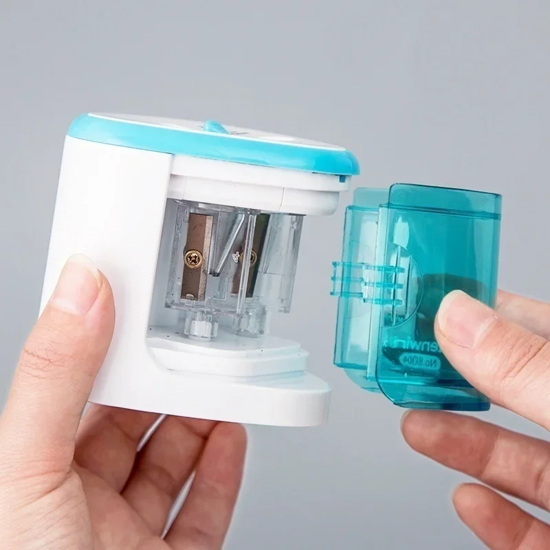 Battery Operated Electric Pencil Sharpener W/2 Holes 6-8mm and 9-12mm Auto-Stop School Supplies Korean Stationery pencil sharpener
