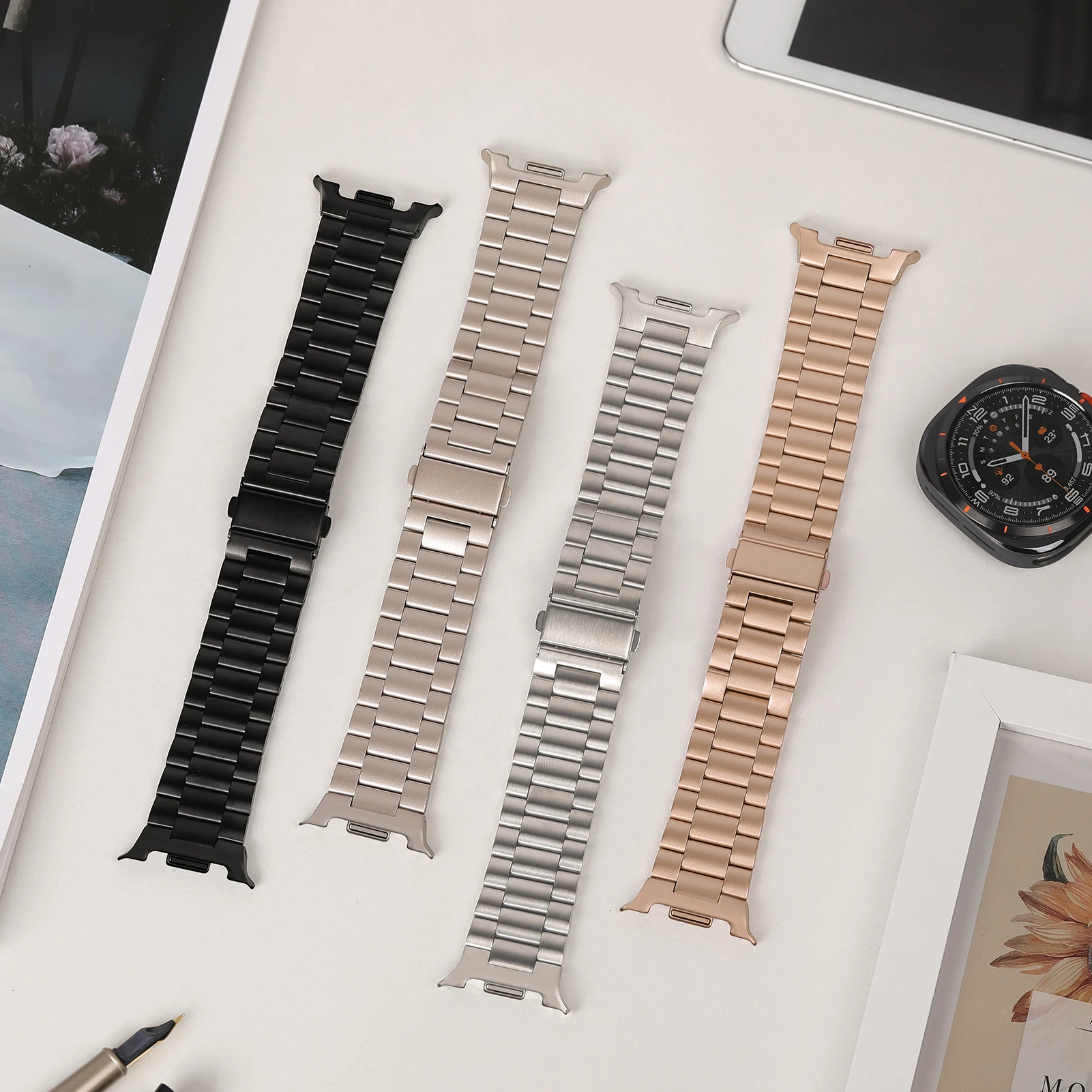 Stainless Steel Strap For Samsung Galaxy Watch 8 classic 46mm thumbnail 10