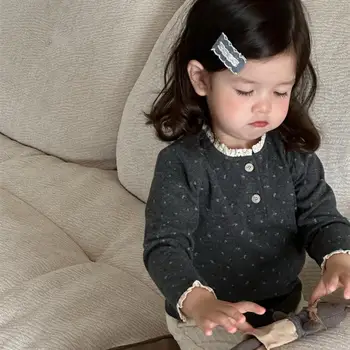 2025 Autumn New Baby Girl Floral Shirts Kids Girls Long Sleeve T Shirts Infant O-neck Tops Toddler Cotton Shirts