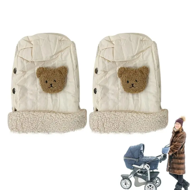 

Stroller Gloves Stroller Mittens For Handlebars Anti-Freeze Stroller Mittens For Handlebars Buttoned Design Hand Warmer Muff For