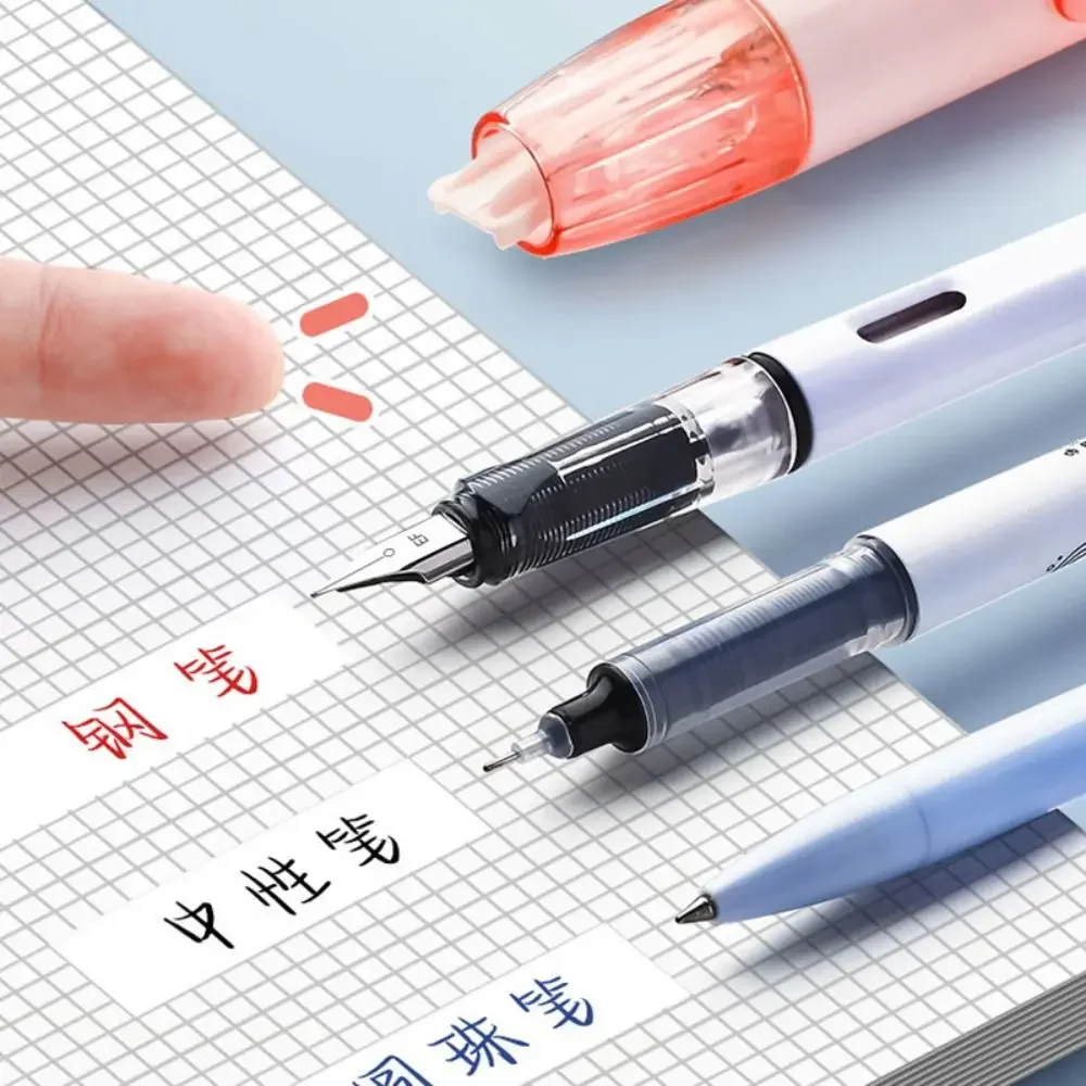 컬러 테이프 교체 가능한 보정 모양 품질 펜 코어 도구, 고등학생 교정기 용품, 유형 변경 프레스
