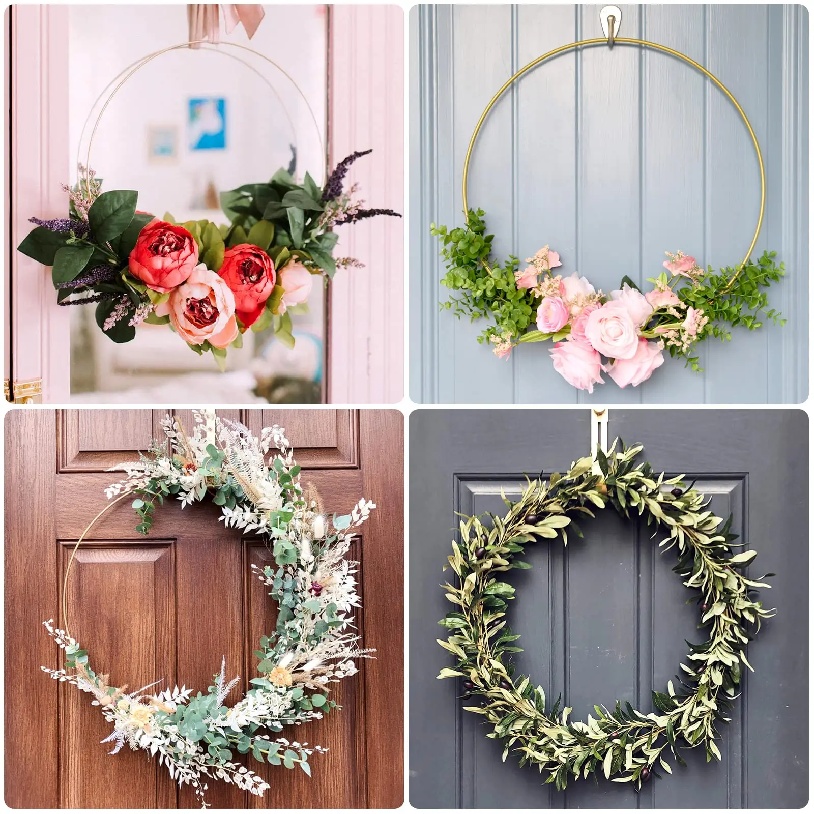 Feuille De Palmier 80cm - Couronne De Rotin En Métal Pour Décoration De Mariage, Cerceau Floral