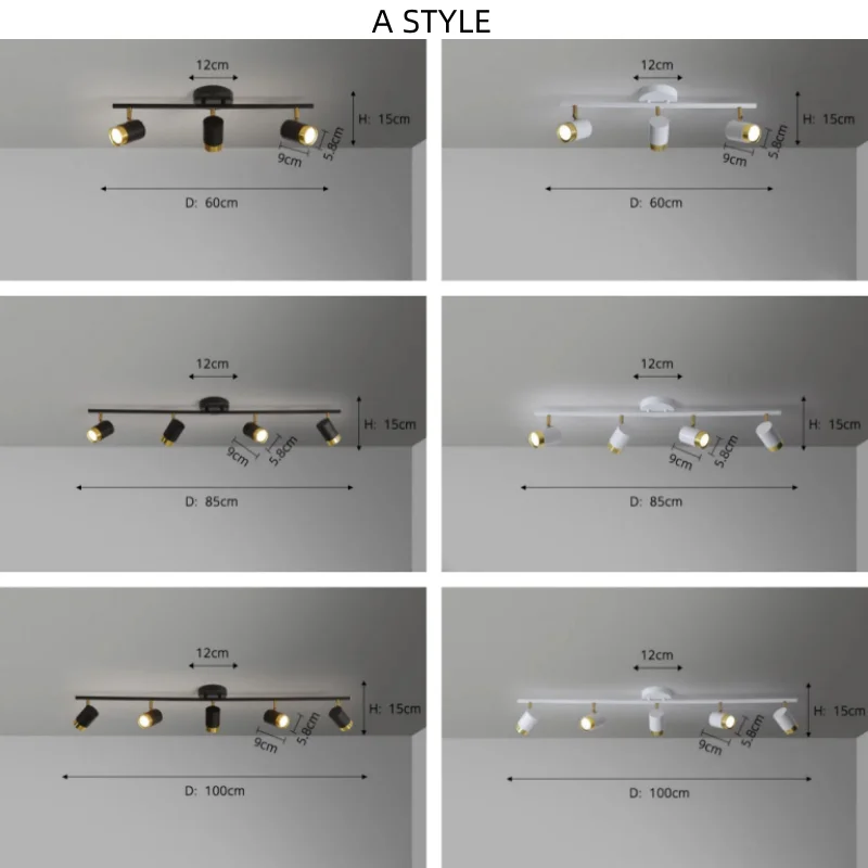 Description Picture 3 of itemModern LED ceiling lights tracks living rooms miscellaneous rooms clothing stores chandeliers home decoration lighting fixtures