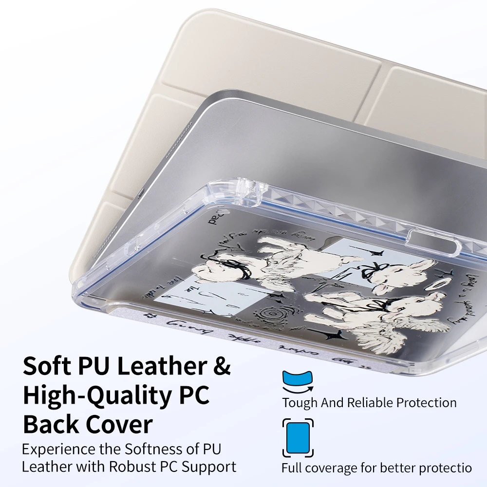 Acrylic Protective iPad Case with Pencil Holder