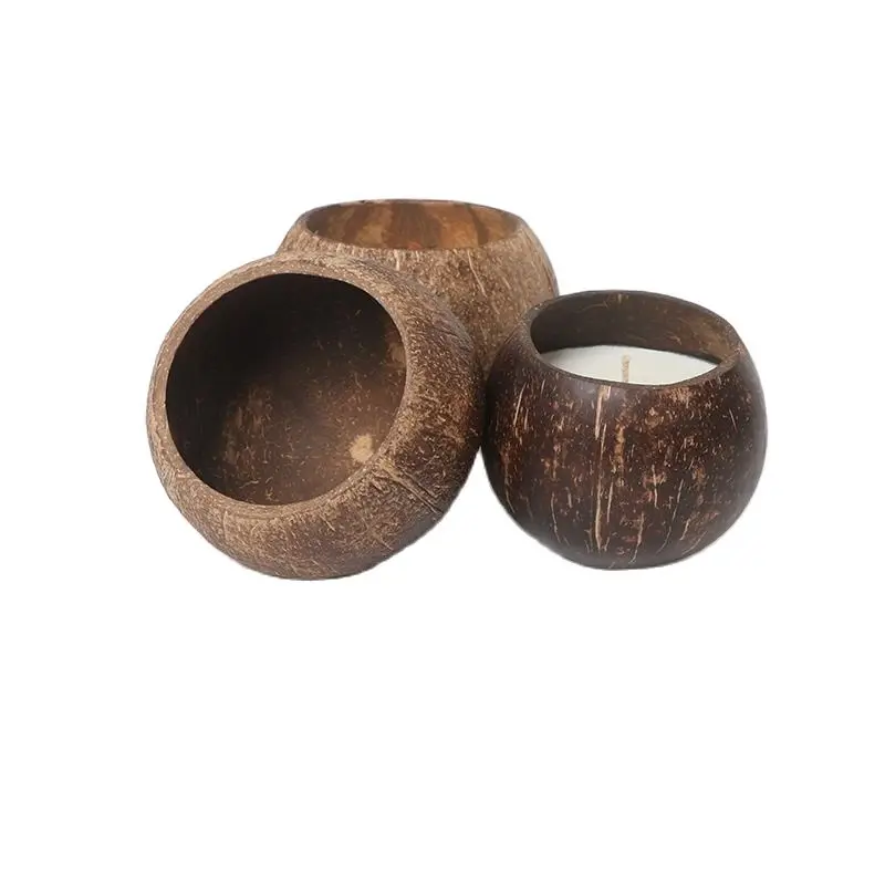 Creative Coconut Shell Candle Holder No Candle Coconut Candlestick Romantic Decor Household Ornaments